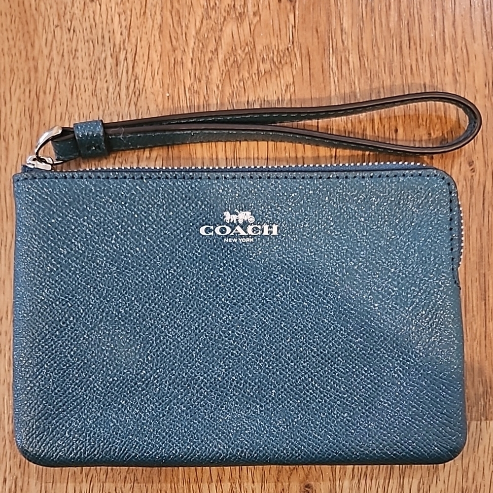 Coach Blue Wristlet